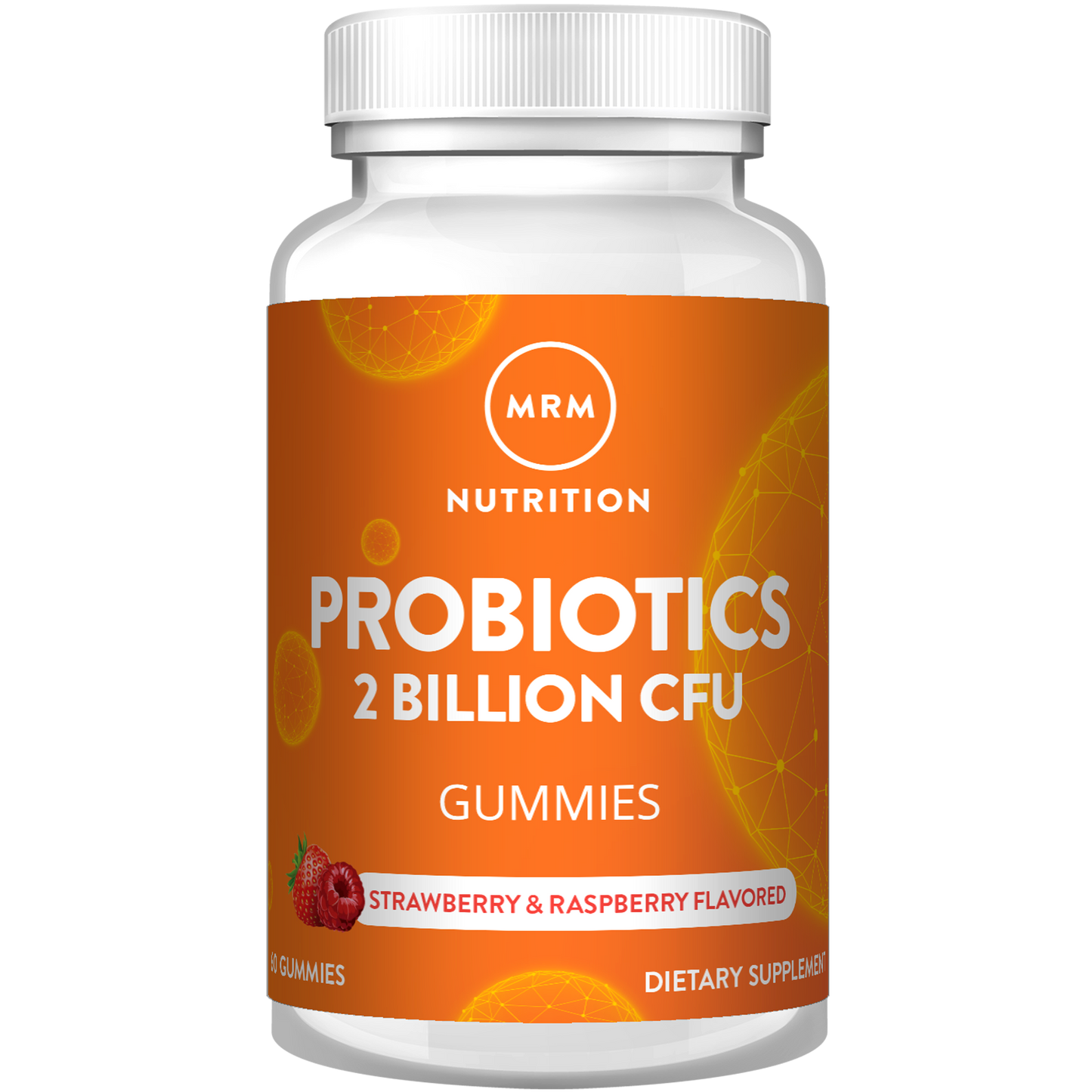 Probiotics Gummies | 2 Billion CFU | Natural Strawberry & Raspberry Flavored | 30 servings