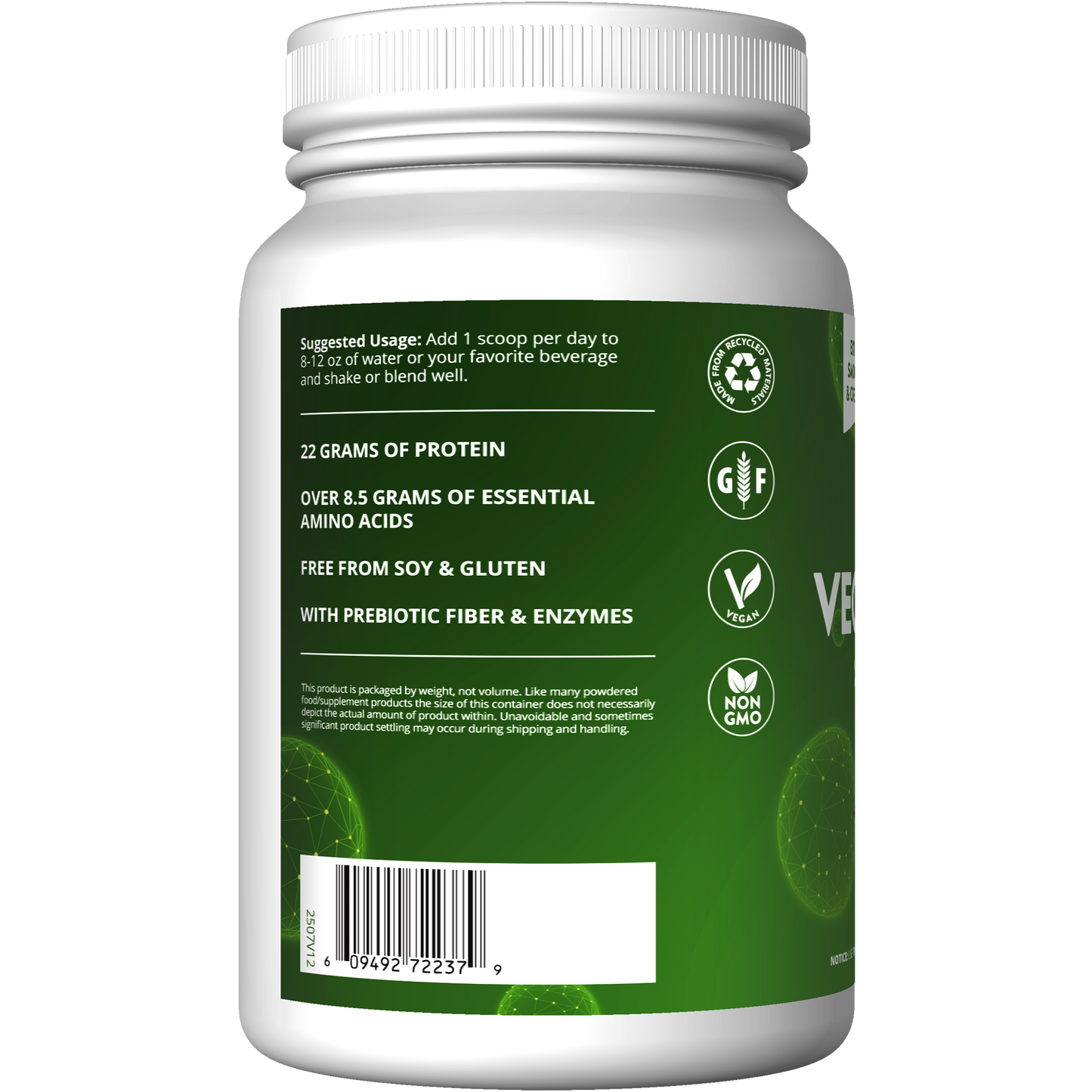 Veggie Protein with Superfoods Vanilla Flavored (2.5 lb)