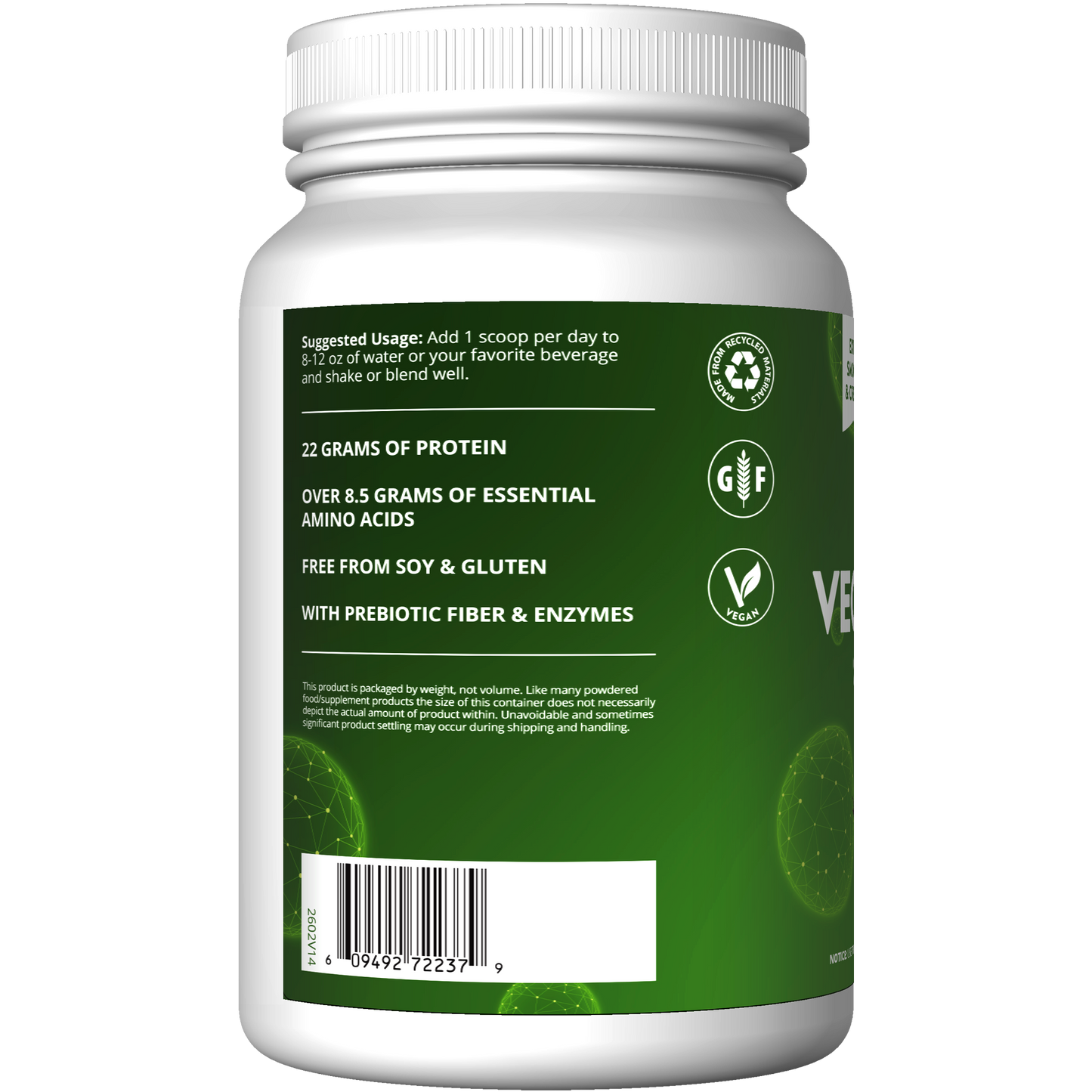 Veggie Protein with Superfoods Vanilla Flavored (2.5 lb)