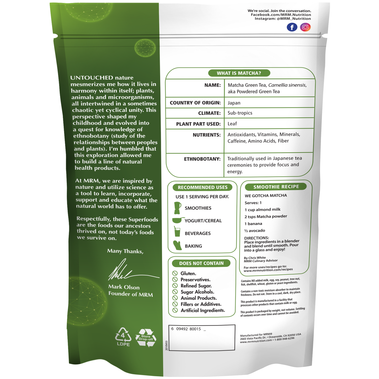 Superfoods - Matcha Green Tea Powder