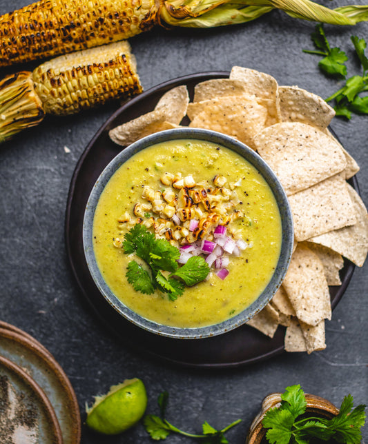 Savory Smoked Corn & Tomatillo Salsa Verde