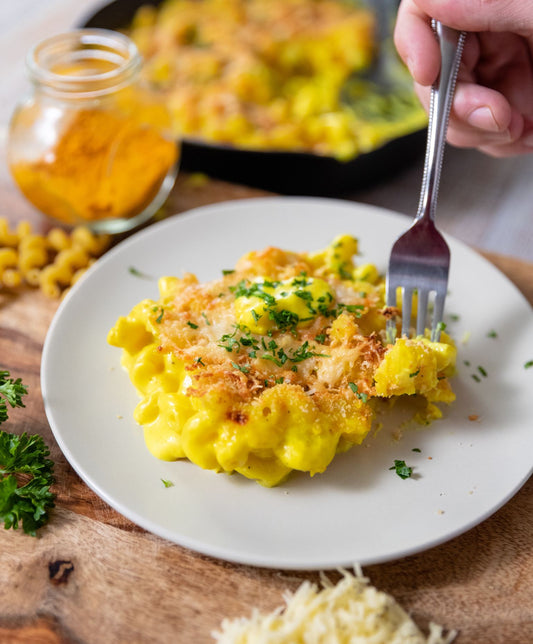 Turmeric Cauliflower Mac & Cheese