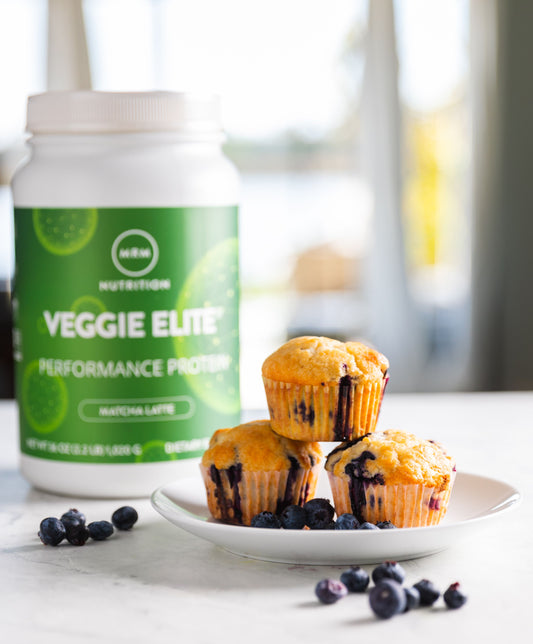 Matcha Latte Protein and Blueberry Muffins