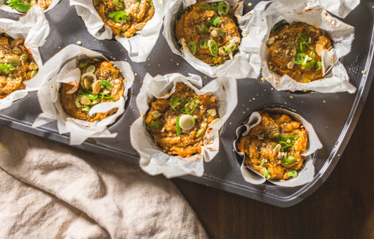 Sweet Potato and Green Banana Muffins