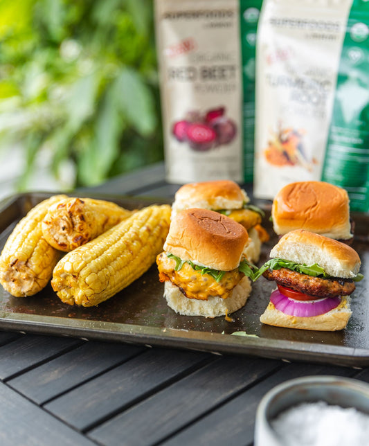 Superfood Turkey Sliders and grilled Corn Recipe