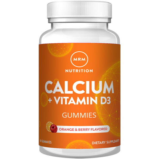 Calcium + Vitamin D3 Gummies | Natural Orange & Berry Flavored | 30 servings
