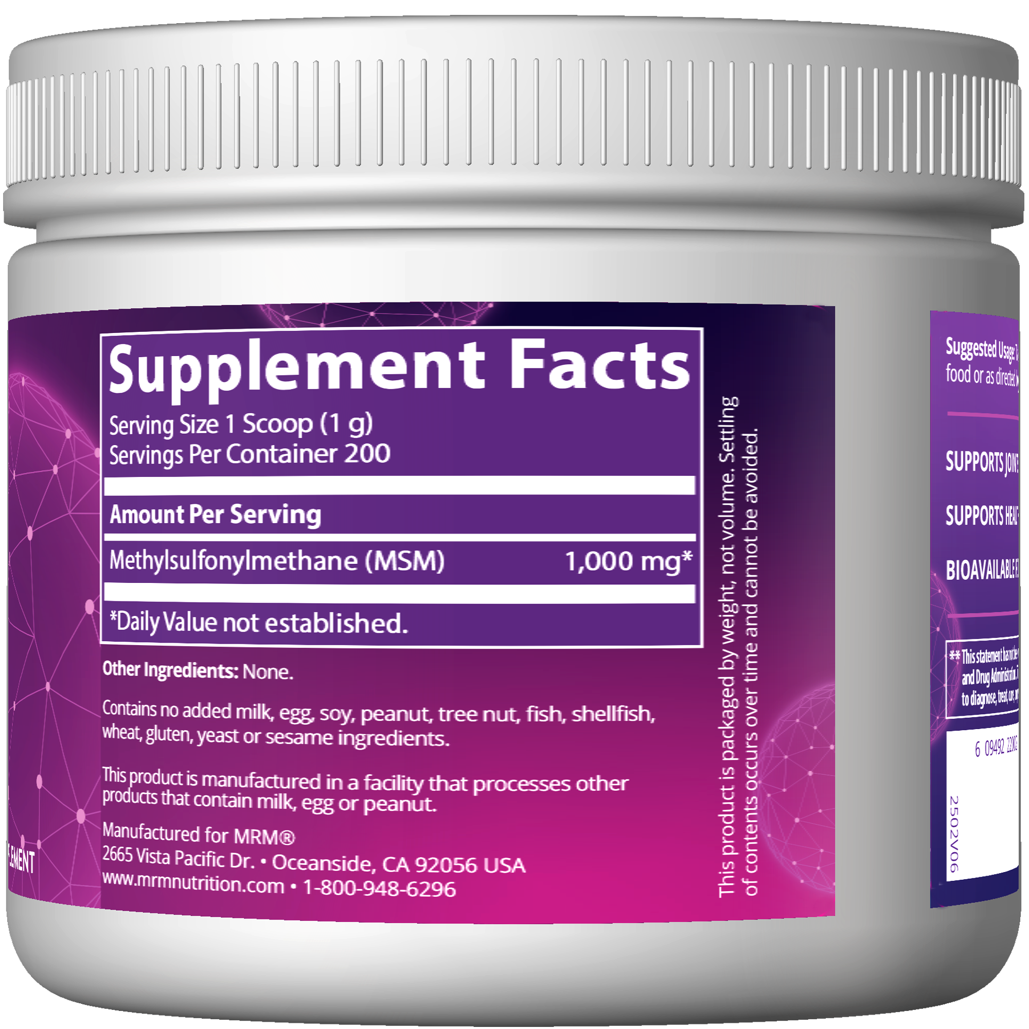 MSM Crystals | Pure Methylsulfonylmethane for Joint, Skin & Connective ...