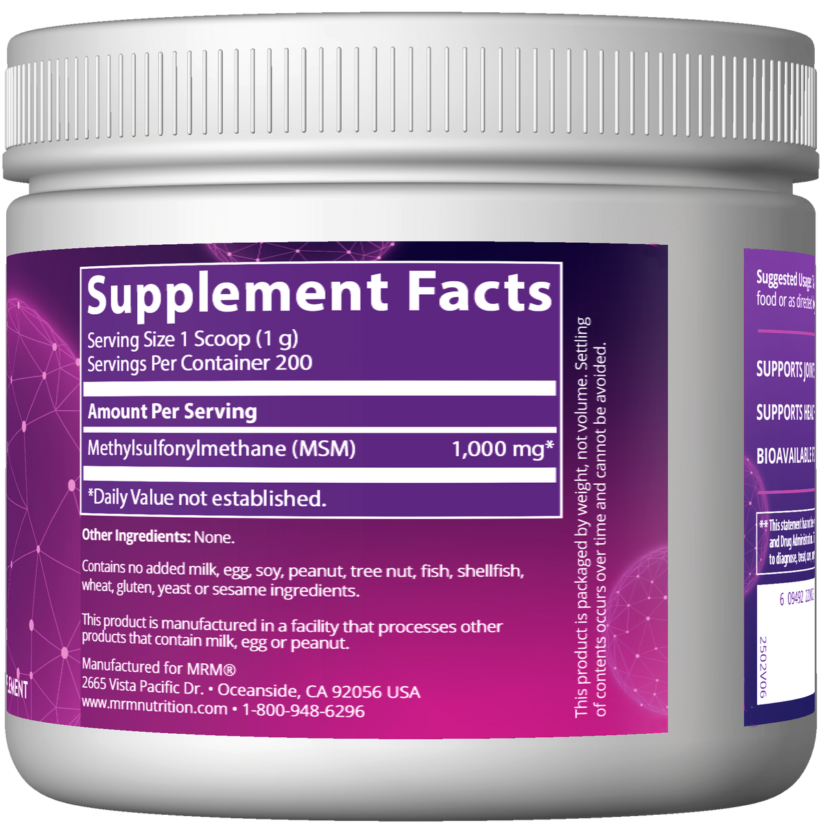 MSM Crystals | Pure Methylsulfonylmethane for Joint, Skin & Connective ...