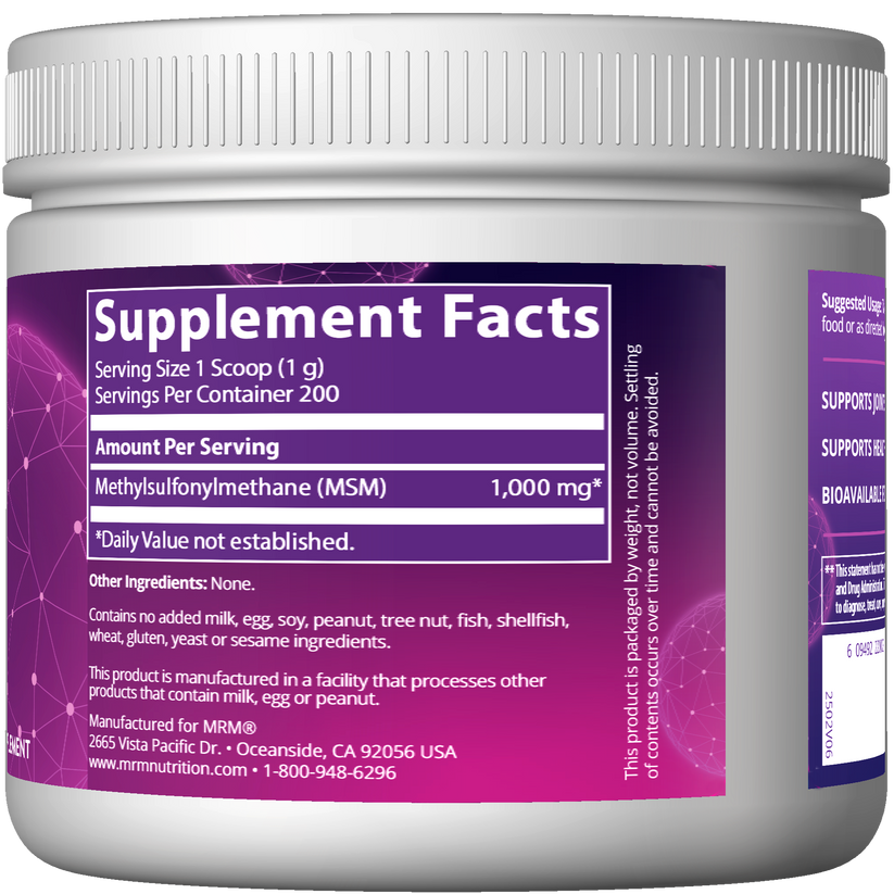 MSM Crystals | Pure Methylsulfonylmethane for Joint, Skin & Connective ...