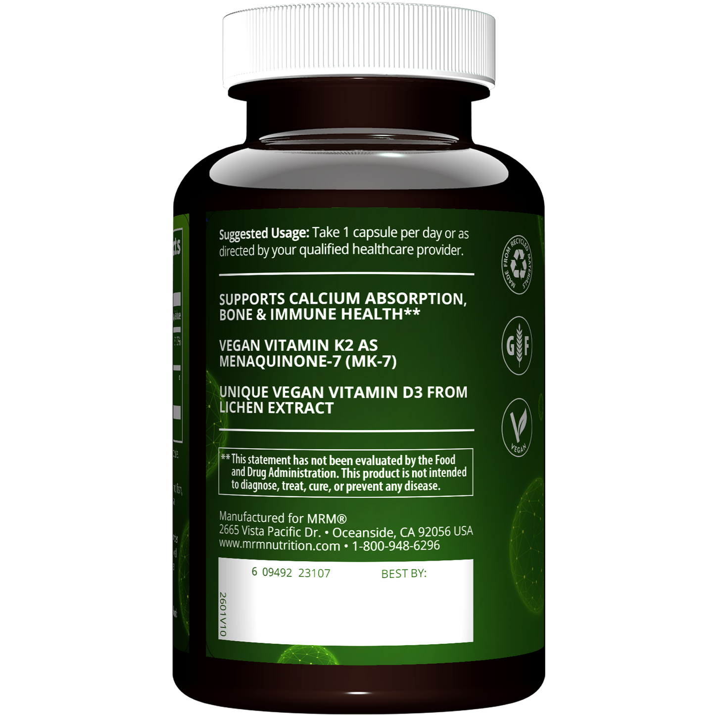 Vegan Vitamin D3 & K2