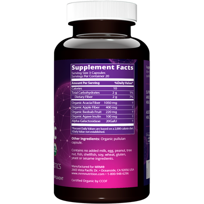 Whole Food Organic Fiber Capsules