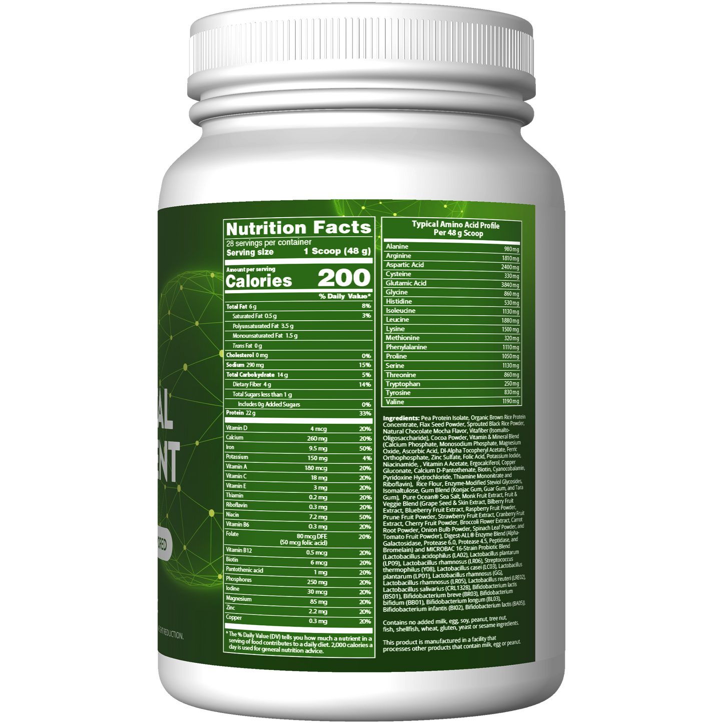 Veggie Meal Replacement Chocolate Mocha Flavored (3lb)