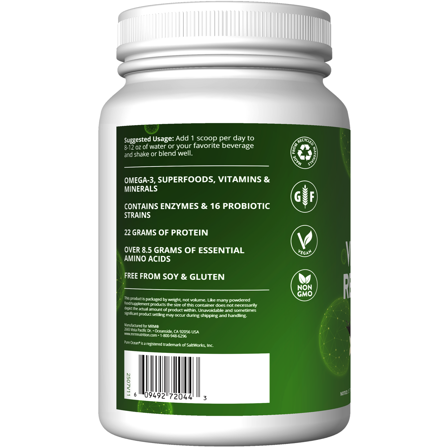 Veggie Meal Replacement Vanilla Bean Flavored (3lb)