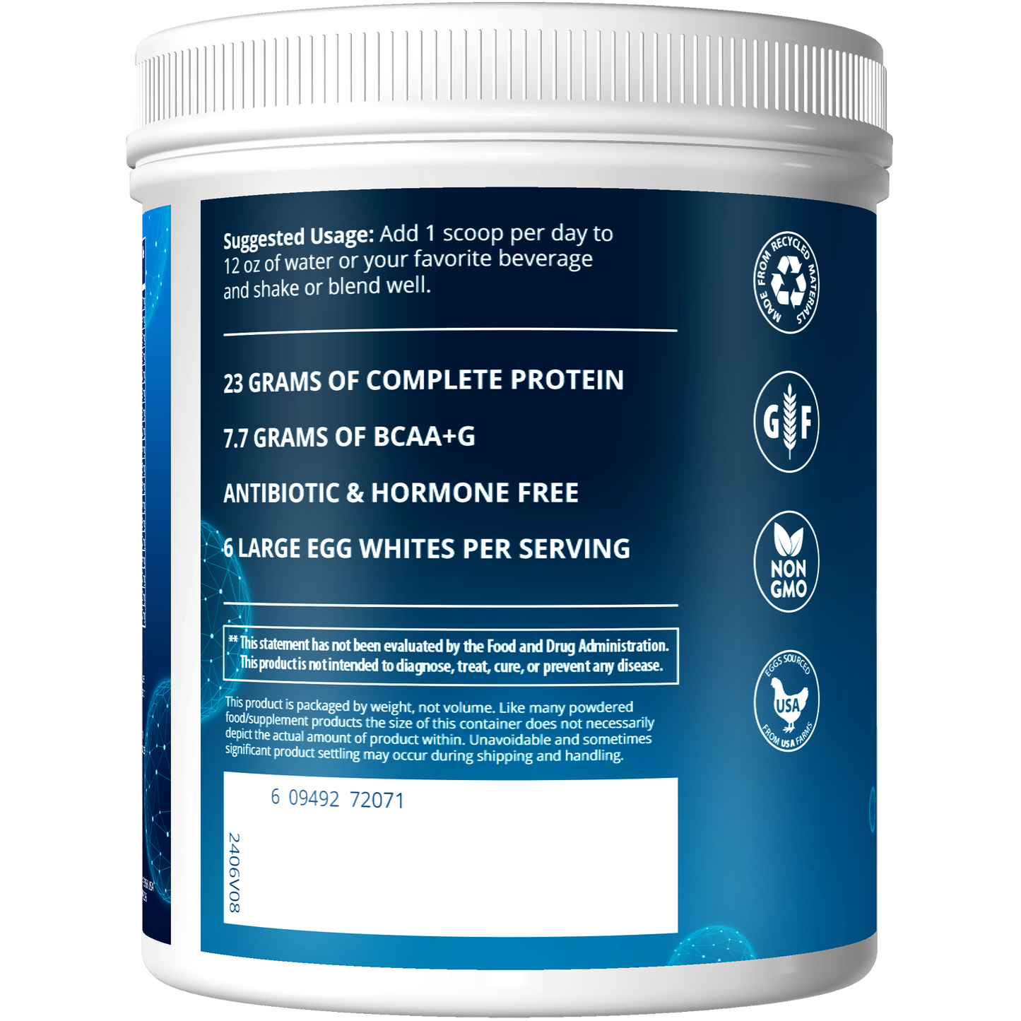 Egg White Protein Vanilla Flavored (12oz)