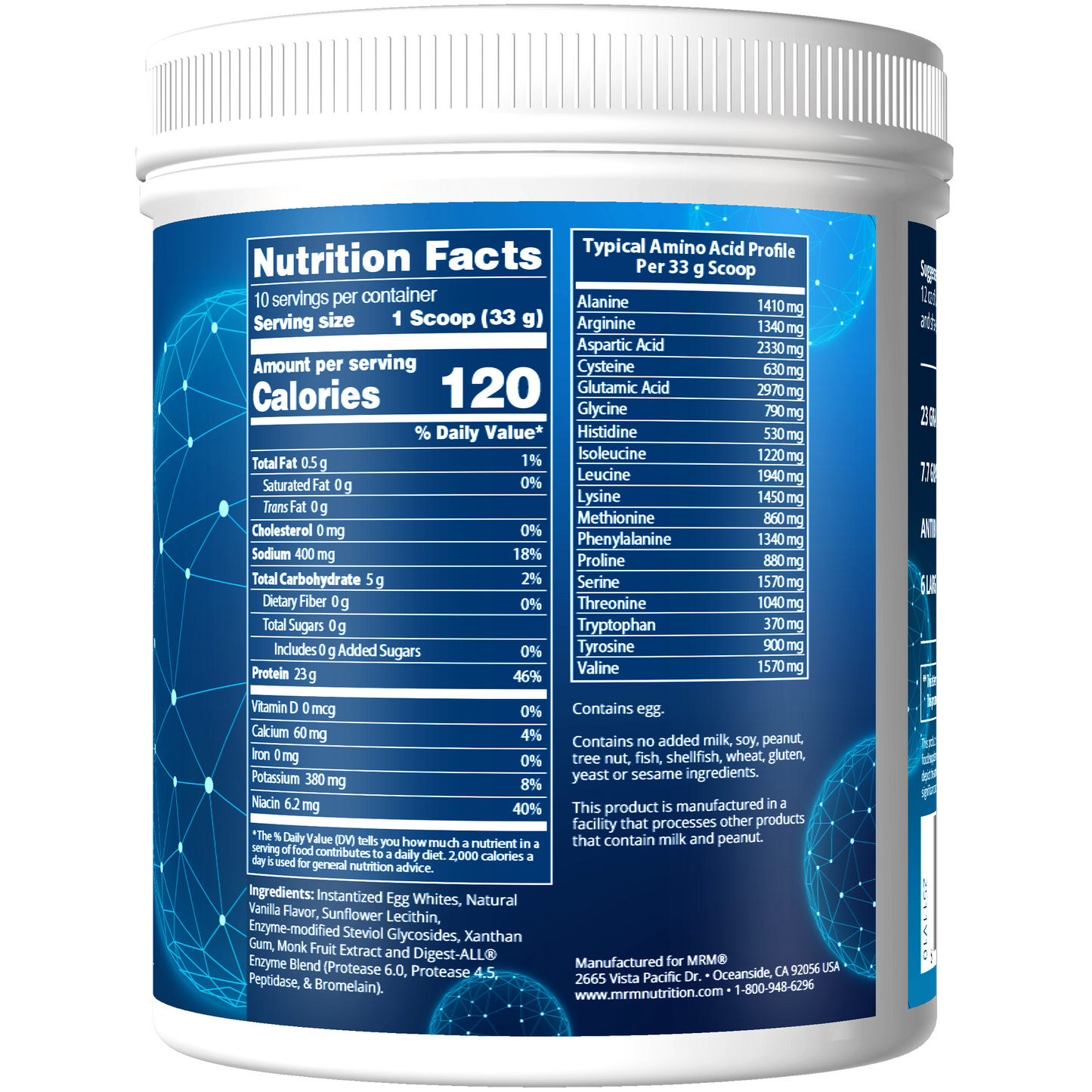 Egg White Protein Vanilla Flavored (12oz)