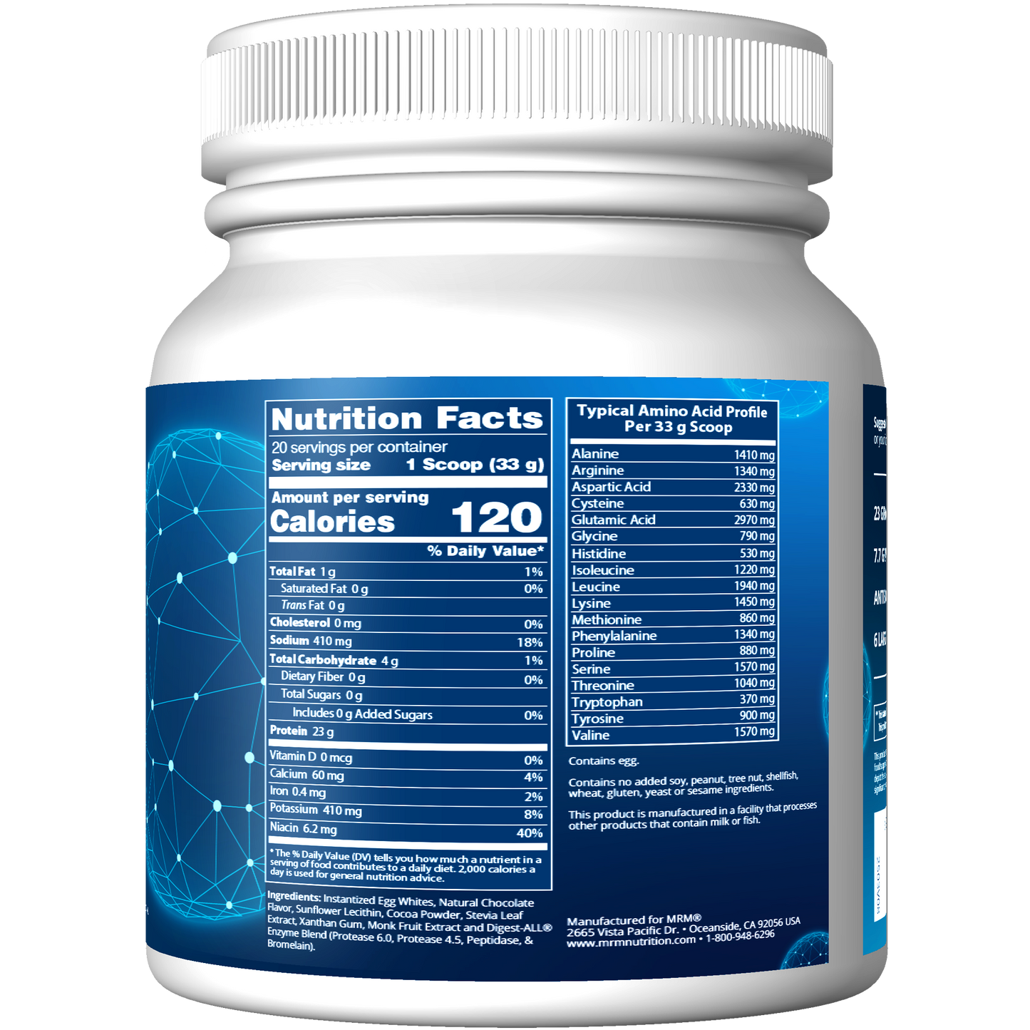 Egg White Protein Chocolate Flavored (24oz)