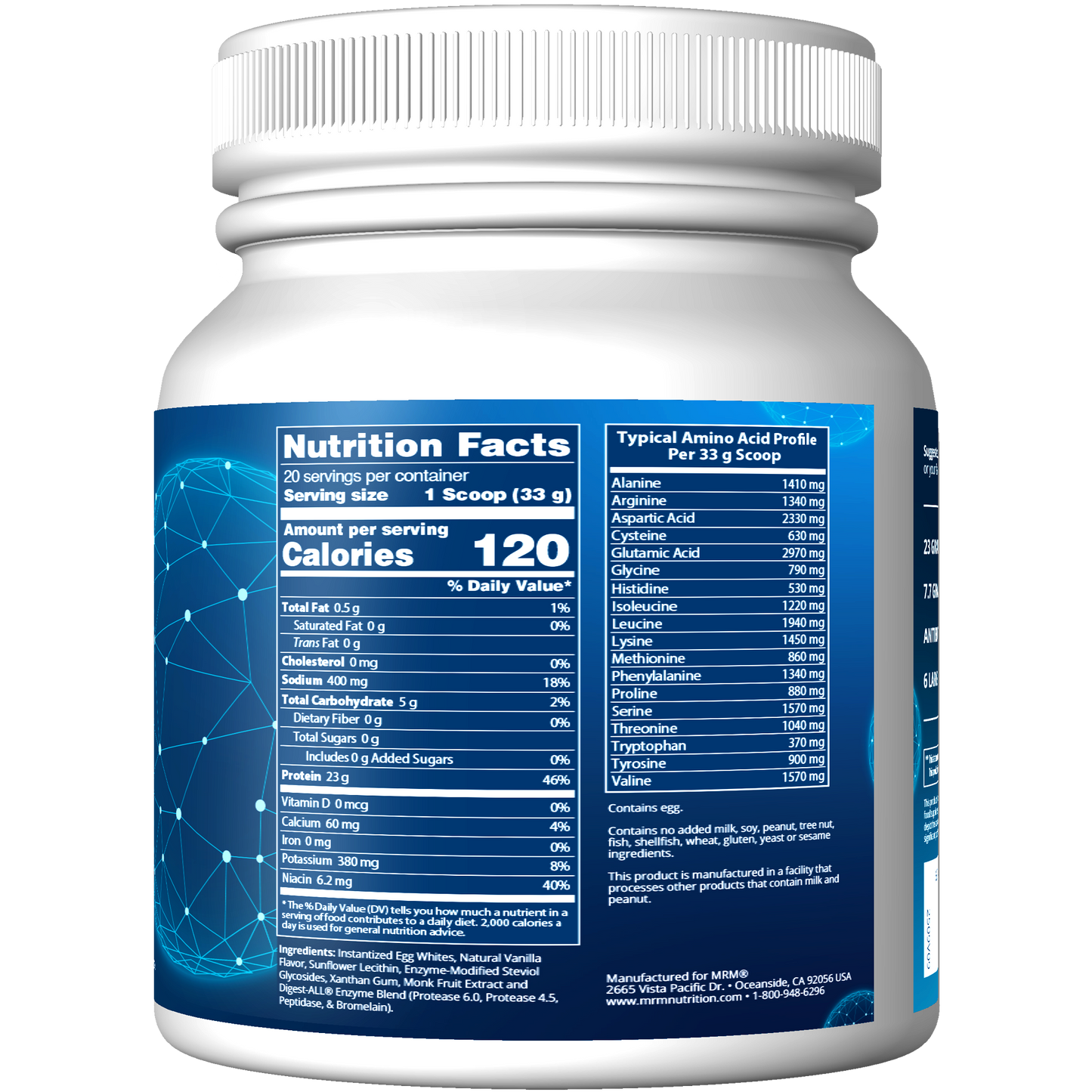 Egg White Protein Vanilla Flavored (24oz)