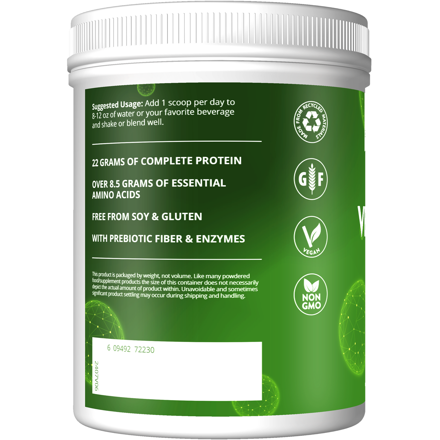 Veggie Protein with Superfoods Chocolate Flavored (1.26 lb)