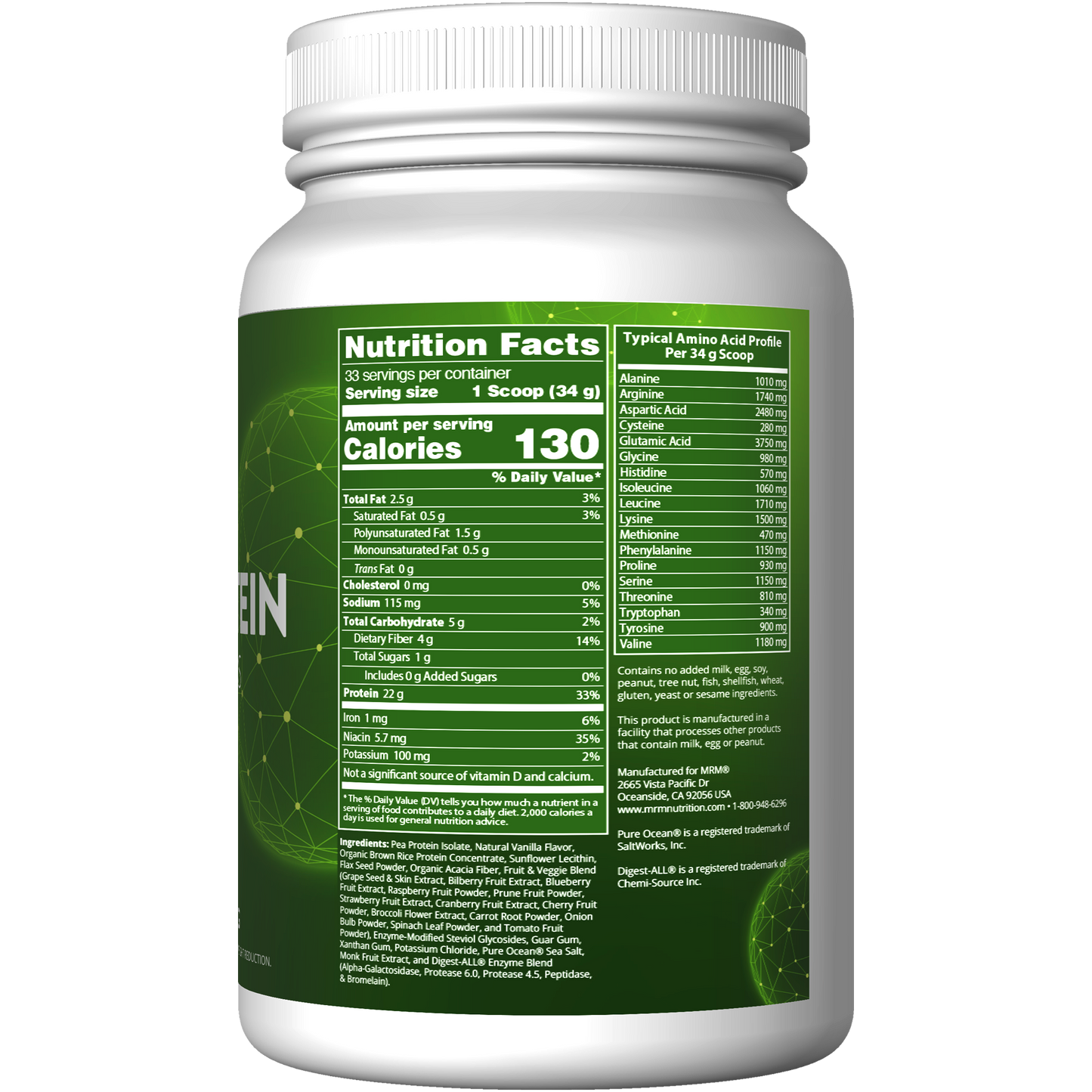 Veggie Protein with Superfoods Vanilla Flavored (2.5 lb)