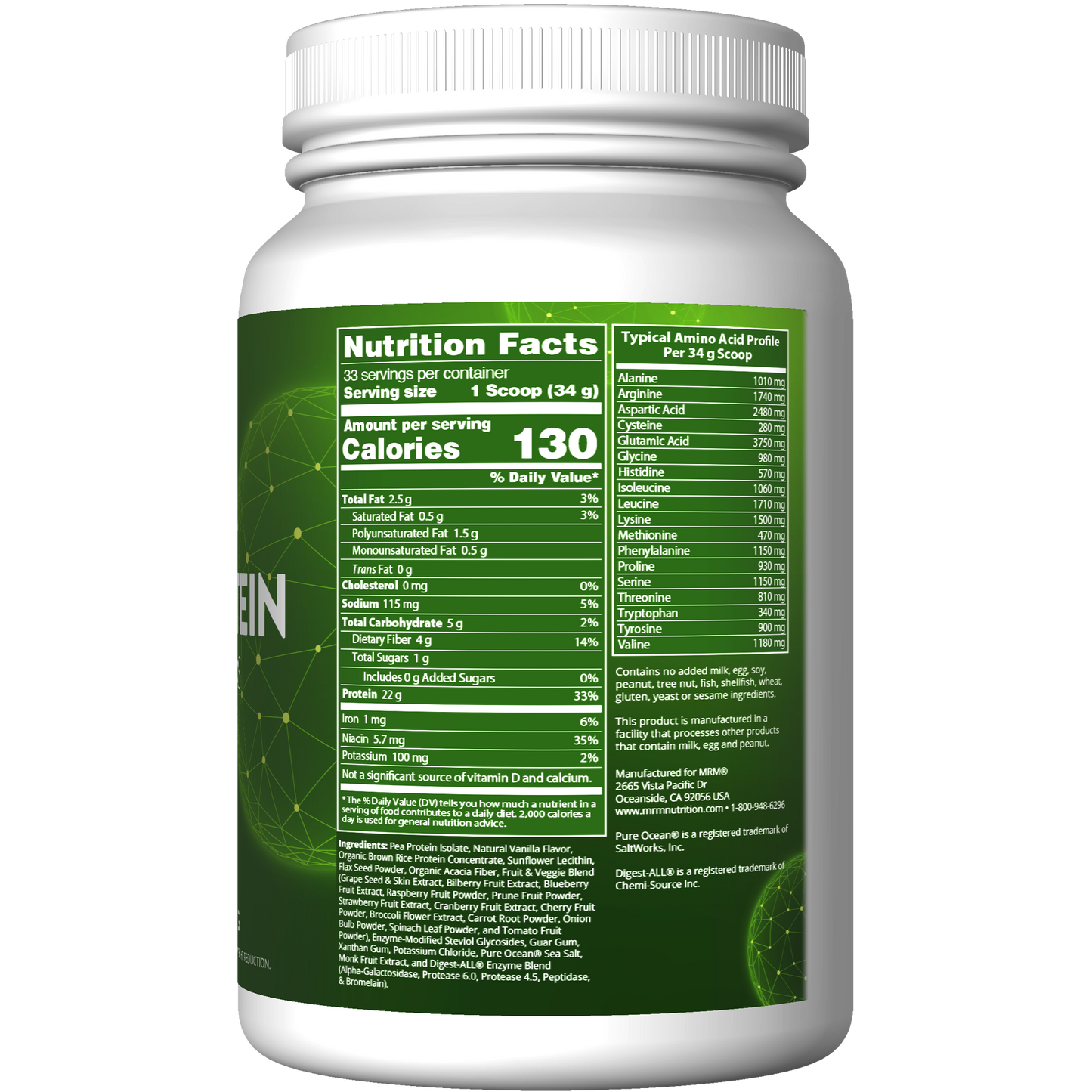 Veggie Protein with Superfoods Vanilla Flavored (2.5 lb)