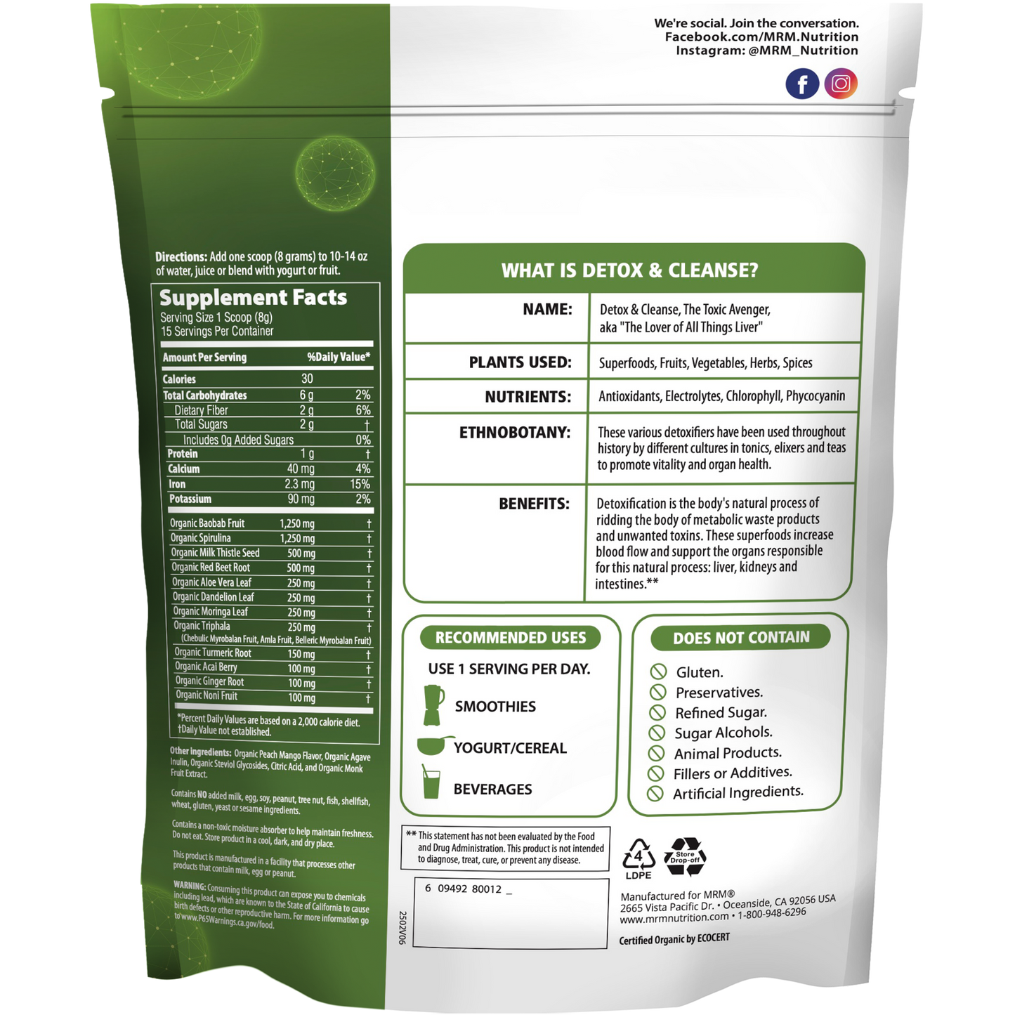Superfoods - Organic Detox & Cleanse Powder