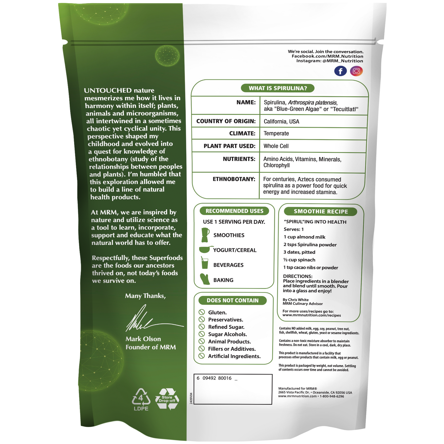 Superfoods - Spirulina Powder