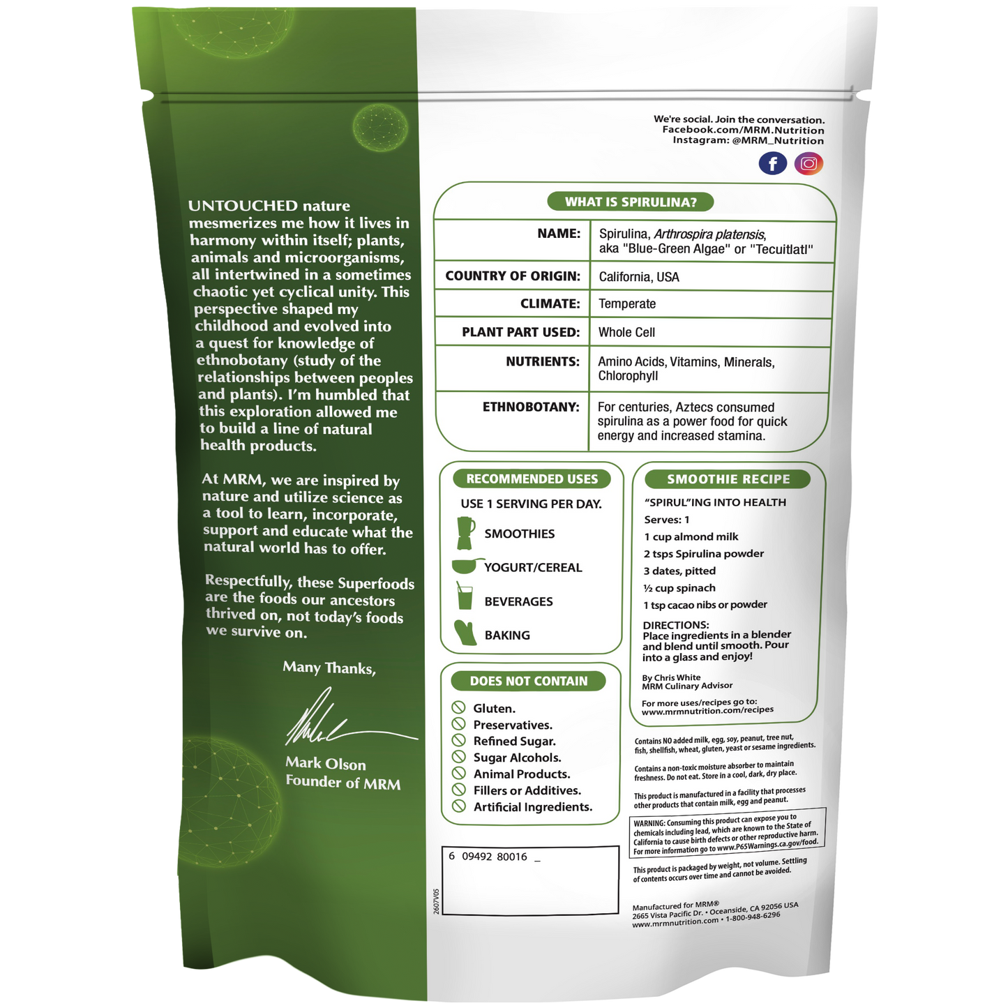 Superfoods - Spirulina Powder