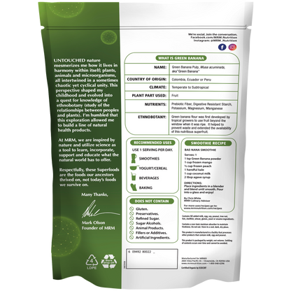 Superfoods - Organic Green Banana Powder