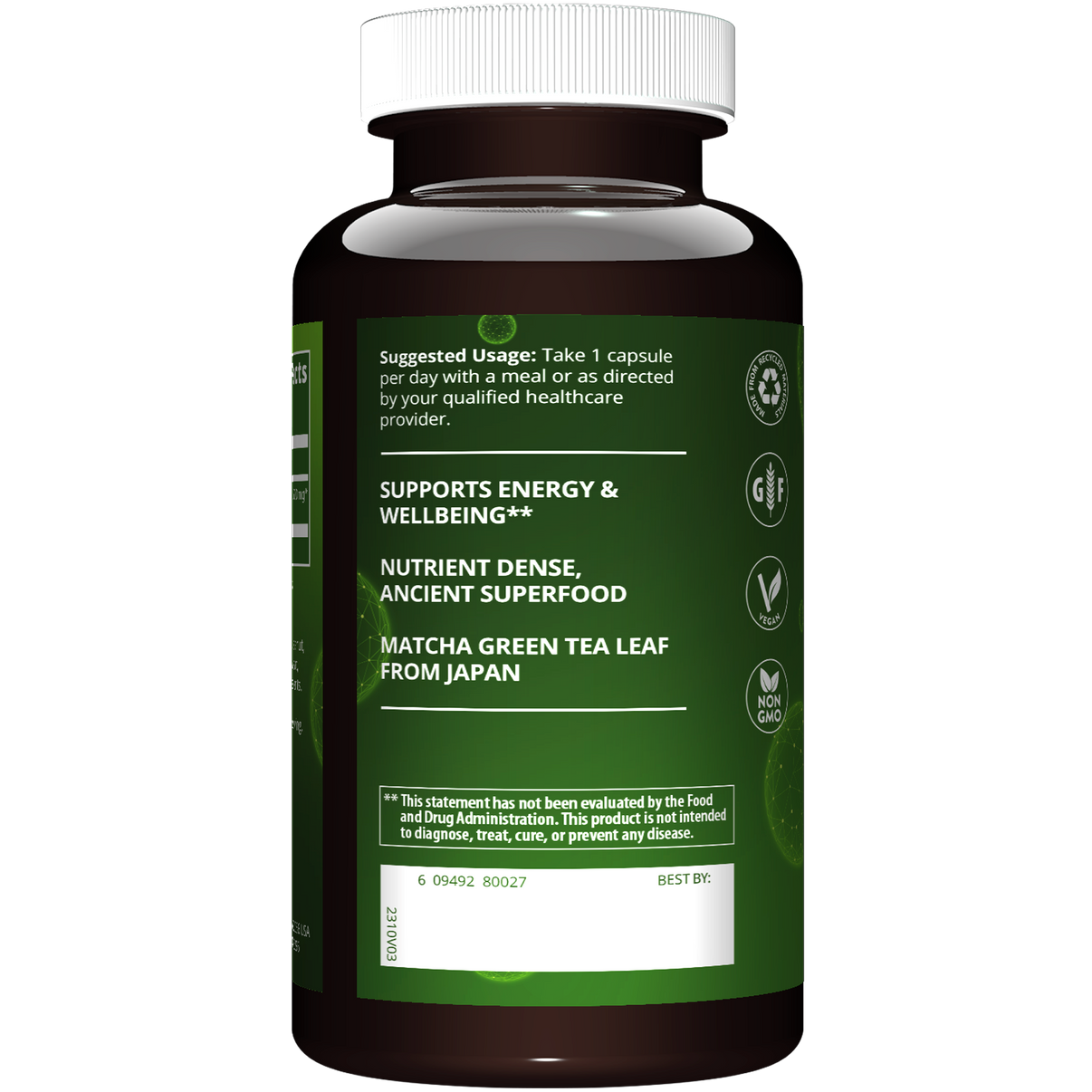 Matcha Capsules & Matcha Green Tea Extract Pills | Energy & Focus – MRM ...