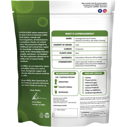 Superfoods - Organic Ashwagandha Root Powder