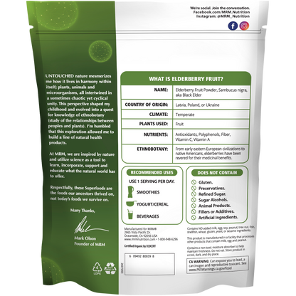 Superfoods - Organic Elderberry Fruit Powder