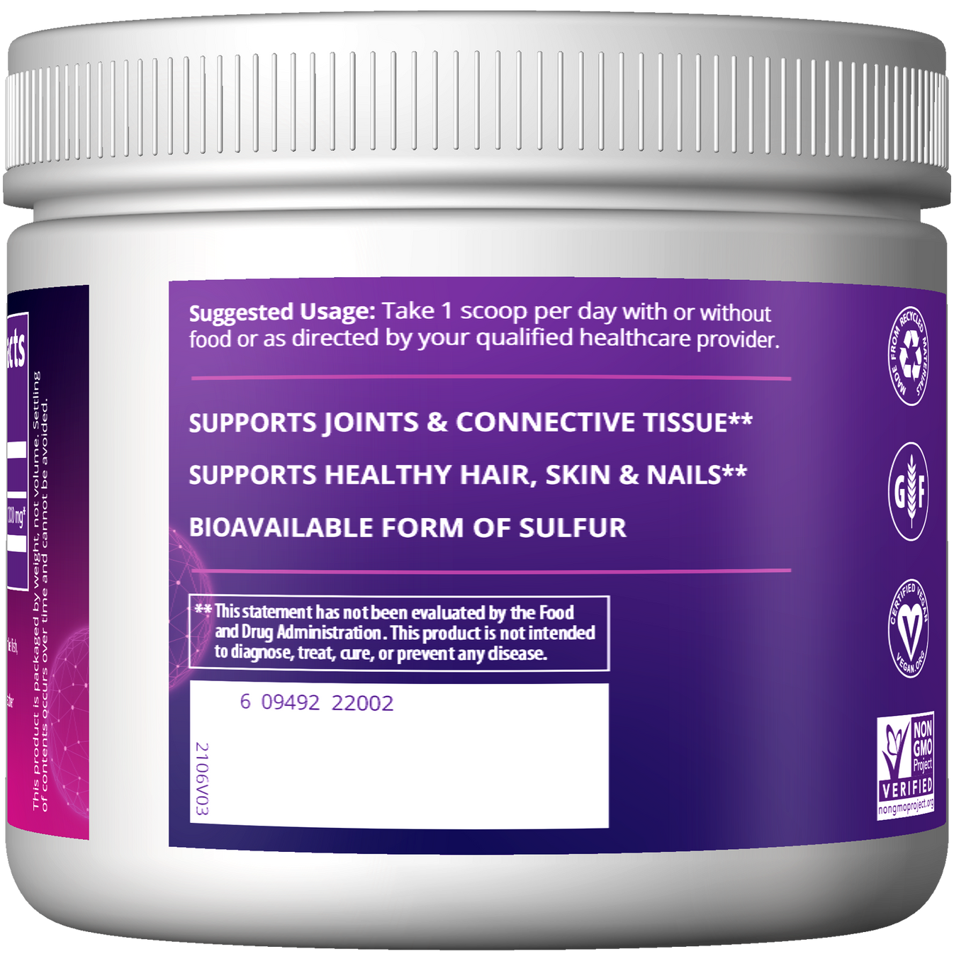 MSM Crystals MRM Nutrition