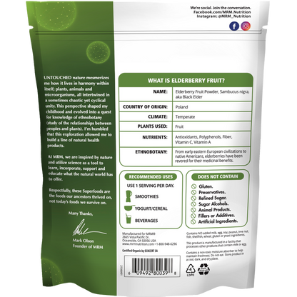 Superfoods - Organic Elderberry Fruit Powder